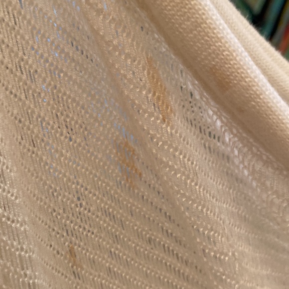Cream crochet top has some make up stains medium worn once - Picture 3 of 3